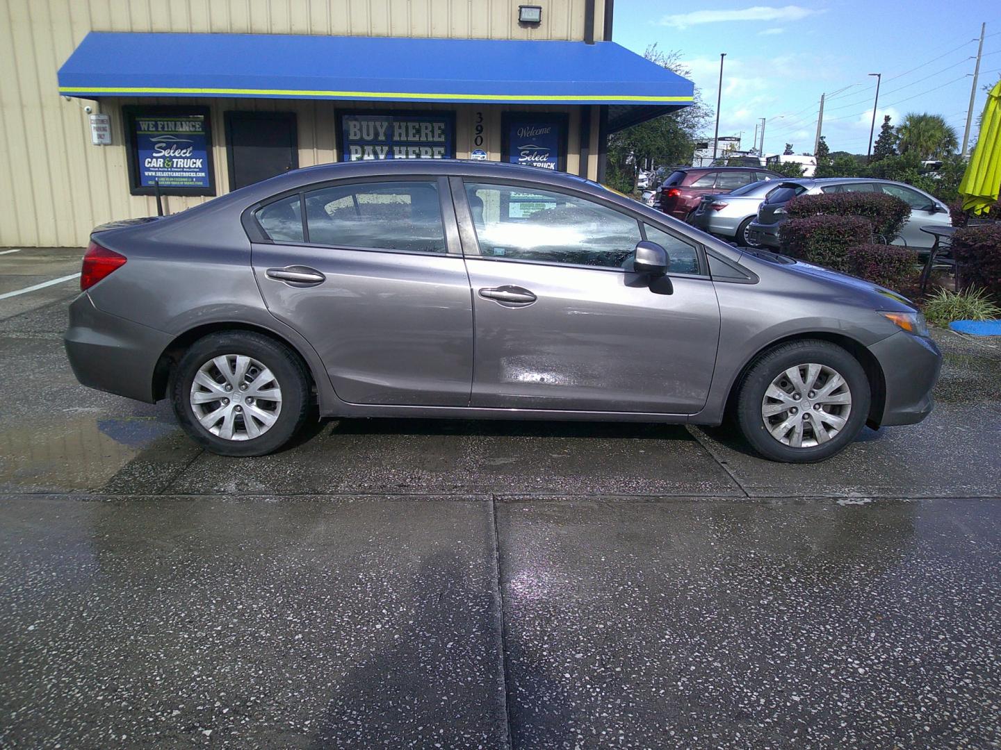 2012 GRAY HONDA CIVIC LX (19XFB2F59CE) , located at 390 Hansen Avenue, Orange Park, FL, 32065, (904) 276-7933, 30.130497, -81.787529 - Photo#2